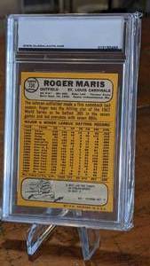 lot 46 image: 1968 Topps Roger Maris Card GA 8