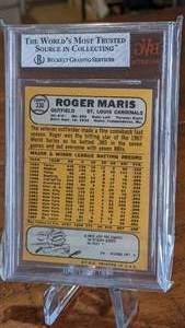 lot 47 image: 1968 Topps Roger Maris Card Beckett 5.5