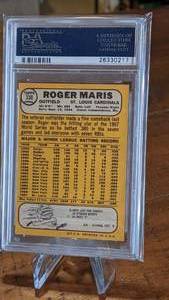 lot 49 image: 1968 Topps Roger Maris Card PSA 5