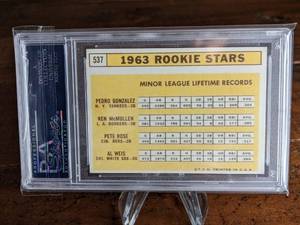 lot 58 image: 1963 Rookie Stars Pete Rose Autographed RP Card PSADNA Authentic Autograph