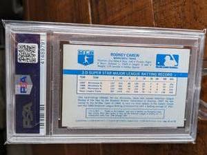 lot 63 image: 1970 Kelloggs Rod Carew #47 Card PSA 8