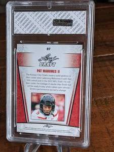 lot 85 image: 2017 Leaf Draft Silver Patrick Mahomes II Rookie Football Card - 1st Graded 10 Gem Mint