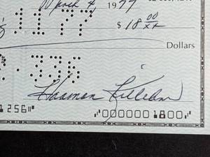 lot 56A image: Harmon Killebrew Hand-Signed Personal Check