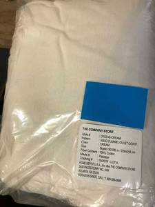 Solid Flannel Cream Queen Duvet Cover, D1G9-Q-CREAM, NEW