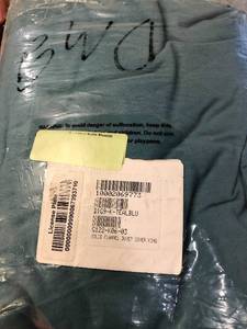 Cotton Teal Blue Solid Flannel King Duvet Cover, D1G9-K-TEALBLU, NEW