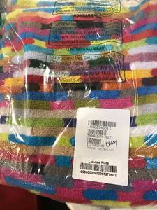 Sprinkles Multicolored Striped Cotton Bath Towel, 59049-BATH-MULTI, NEW