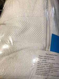 Legends Sterling White Solid Supima Cotton Bath Towel (1), VJ94-BATH-WHITE, NEW