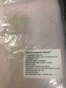 Tencel Lyocell Misty Lilac Solid Sateen Twin Duvet Cover, 50276D-T-MISLLAC, NEW