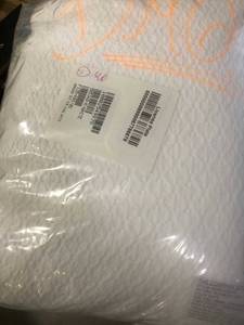 Pelham White Geometric Cotton Reversible King Duvet Cover, 50536D-K-WHITE, NEW