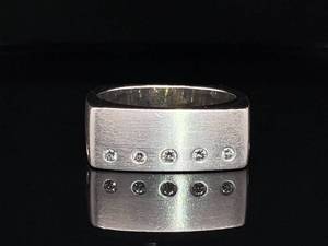 Peek a Boo Custom Fine Diamond Contemporary Ring in Heavy 19.9 grams of 14k White Gold $6450 Retail