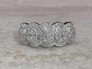 VIDEO Spectacular 1 12 Carat Brilliant Diamond Cluster Estate Ring in 14k White Gold $6250