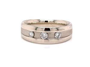 Distinguished Gents Diamond Ring in 14k White Gold $2899 Retail