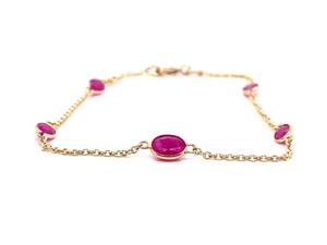 Brand New 2.00 Carat Natural Ruby Tennis Bracelet in 14k Yellow Gold $2,999 Retail