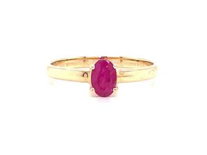 Brand New .60 Carat Natural Ruby Ring in 14k Yellow Gold $1,999 Retail