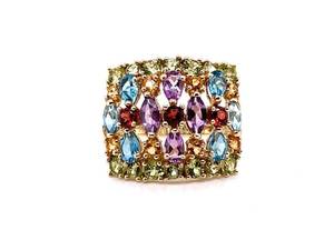 Multi-Gem Estate Statement Ring in Yellow Gold $1750 Retail