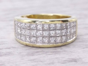 VIDEO Stunning 2.50 Carat 18k Yellow Gold Invisible Set Diamond Ring, VS-GH Quality,  $9500 Retail