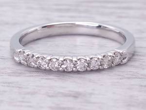 14 Carat Fine Diamond Estate Band  Ring in 14k White Gold $1,999 Retail