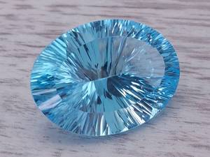 39.76 Carat Fancy Cut Star Burst Swiss Blue Topaz $1000 Retail
