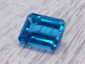 21.53 Carat Emerald Cut London Blue Topaz $1,120 Retail