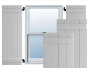 Ekena Millwork 21 12 x 63 True Fit PVC Four Board Joined Board-n-Batten Shutters