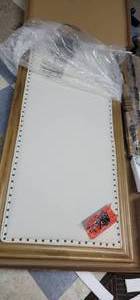 Dellcrest Ivory Upholstered Queen Headboard, New