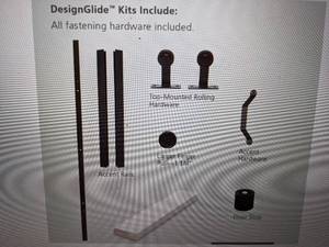 Jeld-Wen 84 DesignGlide Matte Black Soft-Close Barn Door Sliding Door Hardware Kit