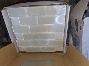 12 x 12 Bestview Aqua Glass Mosaic Tile