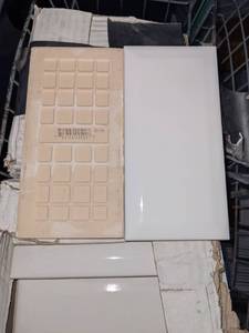 2 Boxes of 3 x 6 White Beveled Ceramic Wall Tile