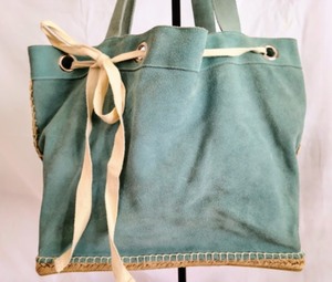 David Brooks Blue Suede Tote