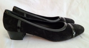 Salvatore Ferragamo Black Suede Pumps