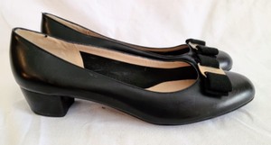 Salvatore Ferragamo Black Vara Pumps