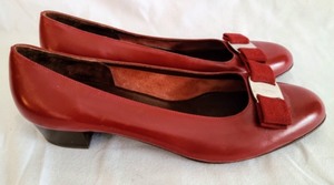 Salvatore Ferragamo Red Vara Pumps