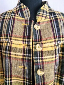 Sundance Plaid Yellow Button Up Jacket