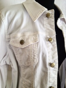 Eileen Fisher White Button Up Jacket