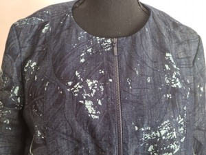 Lafayette 148 Blue Splatter Coat