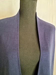 Eileen Fisher Navy Silk Blend Cardigan