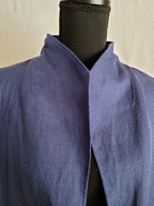 Eileen Fisher Navy Linen Blend Jacket