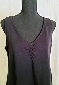 New Eileen Fisher Black Cotton Strech Dress