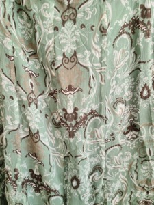 Pendleton Green Print Silk Skirt