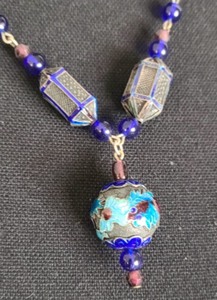 Art Glass Beaded - CloisonnEnamel Style Necklace