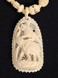 Ornate Carved Bone Necklace