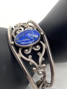Sterling and Lapis Cuff Bracelet