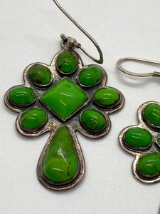 Beautiful SterlingGreen Stone Earrings