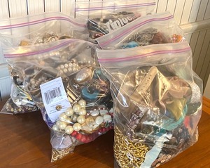 Large Lot of Costume Jewelry WOW Five Gallon Size Bags FULL