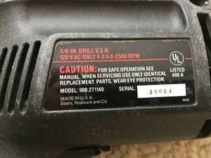 lot 214 image: Craftsman Industrial 38 Inch Drill