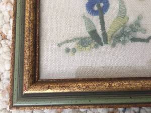 lot 244 image: Vintage Embroidered Framed Art