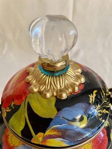 lot 151 image: MacKenzie-Childs Enamel Floral Teapot -Flower Market