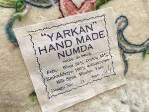 lot 280 image: Yarkan Hand Made Numda Rug