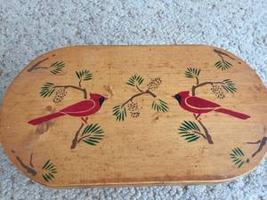 lot 302 image: Handmade and Painted Cardinal Stool