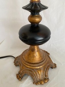 lot 30 image: Decorative Gold and Black Table Lamp